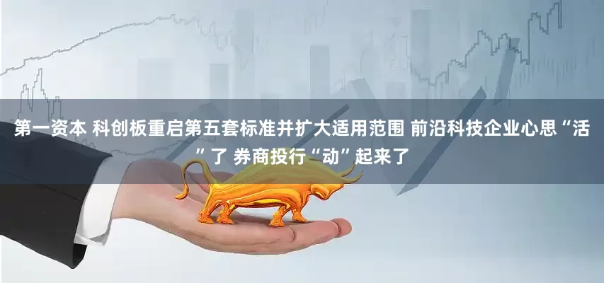 第一资本 科创板重启第五套标准并扩大适用范围 前沿科技企业心思“活”了 券商投行“动”起来了